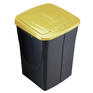 CUBO ECOBIN 45L. CON TAPA AMARILLA