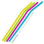 Cañitas Reutilizables Silicona Juego 4 Unidades