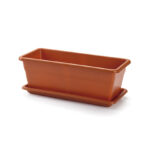 Jardinera+plato 40 cm Terracota