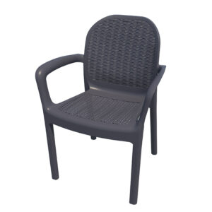 Sillón Miranda Imit Ratán Resina Antrac