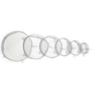 Juego 6 tapas silicona TECHNOGAR elásticas