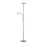 Lámpara de pie LED DUOLEC Twin 18 W/4 W 3000K luz cálida