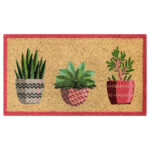 Felpudo Coco Blanco Macetas 40x70 cm