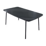 Mesa jardín acero/cristal Dublín 160x90 cm