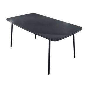 Mesa Acero/cristal Negro