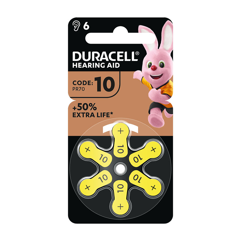 Pila audífono DURACELL Blíster 6 pilas. (Envase completo)
