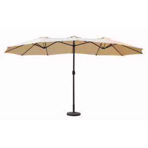 Parasol triplede acero articulado con toldo de 3x4 metros