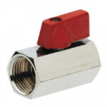 Valv Esf Mini PN-16 HH Mando M Rojo 1/2"