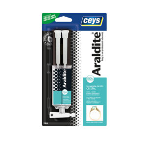 Adhesivo CEYS Araldit cristal rápido jeringa 24 ml