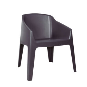 Silla de resina RESOL Baku Gris volcánico