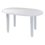 Mesa de resina Alya Oval blanca