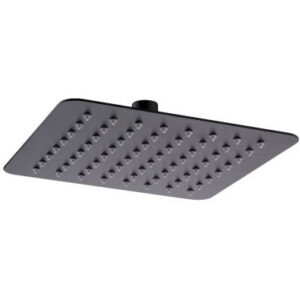 ROCIADOR DUCHA METAL INOX CUAD 25CM NEGR