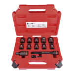 Estuche 13 vasos cortos 1/2" MILWAUKEE Impacto