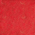 Servilleta 33x33 cm Grabada Lisa Roja