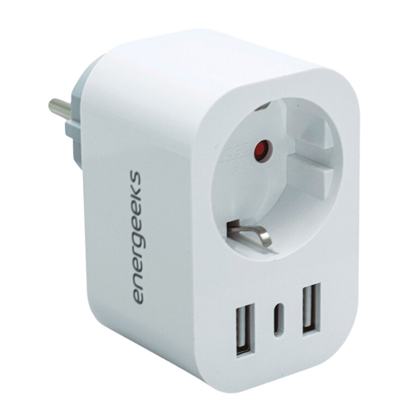 Enchufe wifi ENERGEEKS 2xUSB+1USB-C - Imagen 3