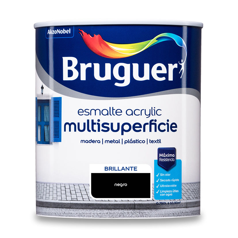 Esmalte acrílico al agua Bruguer Multisuperficie Brillante 750 ml - Imagen 3