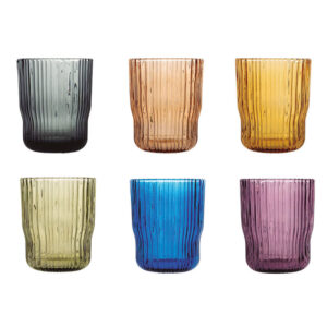 Juego 6 Vasos Vidrio Color Lyric 28 cl