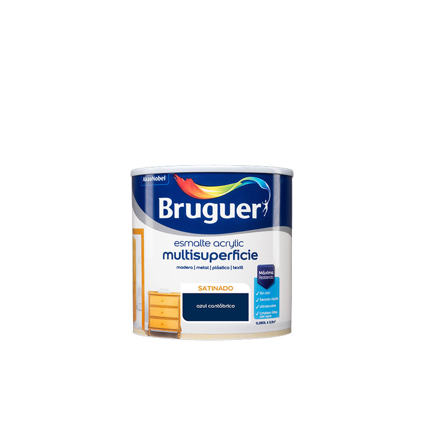 Esmalte acrílico al agua Bruguer Multisuperficie Satinado 250 ml - Imagen 3
