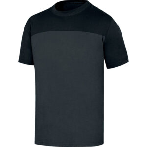 CAMISETA CUELLO REDONDO GRIS/NEGRO T/M