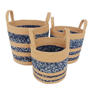 Set 3 cestas fibra natural Estambul