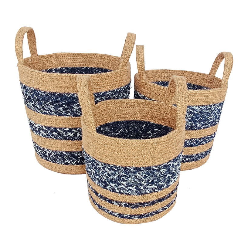 Set 3 cestas fibra natural Estambul