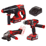 Kit martillo + amoladora+ atornillador a batería EINHELL TE-TK Li+2