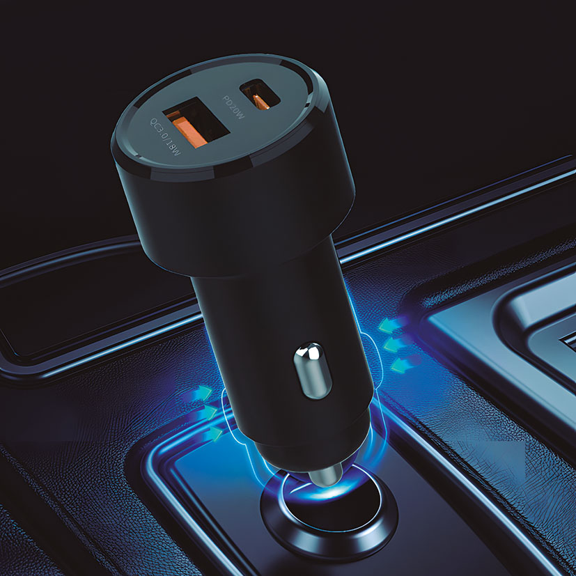 Cargador dual automóvil DUOLEC CCR12 - Imagen 2