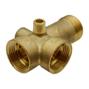 Te 5 vías 1" x 92 mm accesorios latón roscado MT serie 87