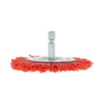 Cepillo Circular Nylon Rojo 75 mm Eje 6 mm