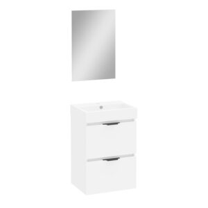 Conjunto lavamanos ALDAY 45 Serie Slim blanco