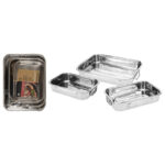 Set 3 bandejas horno acero inoxidable