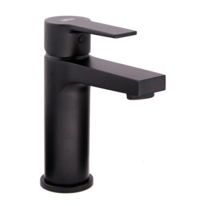 Grifo monomando lavabo alto HABITEX serie Elisa Matte negra