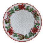 Bajo plato decorado muérdago ø 33 cm