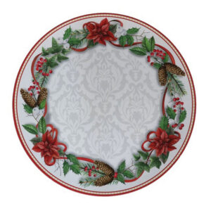 Bajo plato decorado muérdago ø 33 cm