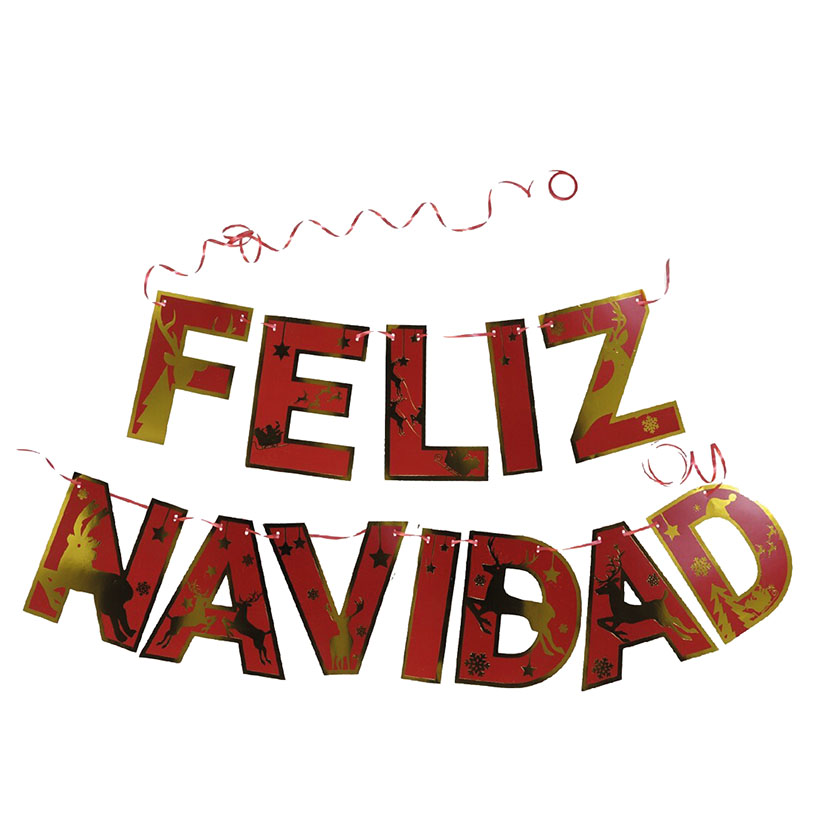 Guirnalda FELIZ NAVIDAD 12 piezas - Imagen 2