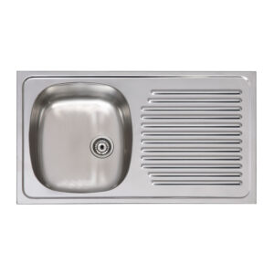 Fregadero inox 1 seno + escurridera PRÁCTIC Serie Ares