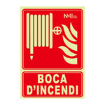 SEÑAL BOCA D'INCENDI PVC 0,7mm 210X300mm