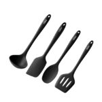 Juego de 4 utensilios de cocina slicona negra