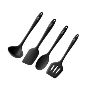 Juego de 4 utensilios de cocina slicona negra