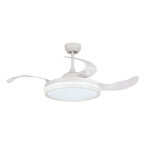 Ventilador de Techo Plegable HABITEX 42BK con Luz Regulable