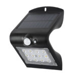 Aplique Solar Led 1,5 W 4000K Neg C/senso