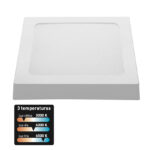 Downlight Led Cuad Superficie 18 W.3 Cct