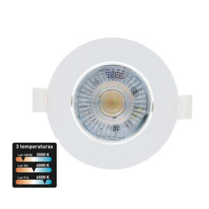 Downlight empotrable LED DUOLEC Torino 3CCT