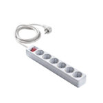Base 6 Tomas Tt C/int Cable 5 m Blanco