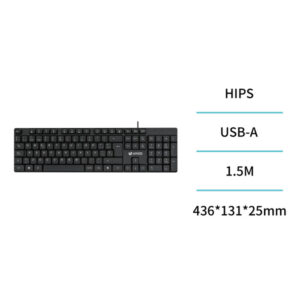 Teclado con cable USB UNICO Negro