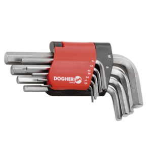 Juego 9 llaves Allen hexagonales cortas DOGHER 600-009