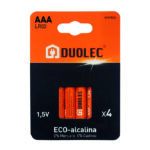 Pila Alcalina AAA - LR03 Blanco 4 Duolec