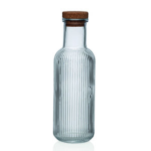 Botella de vidrio VERSA Rayas 1 L 6 unidades