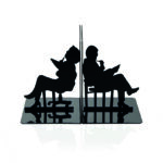 Sujetalibros metálico lectores 10x10xh.14 cm