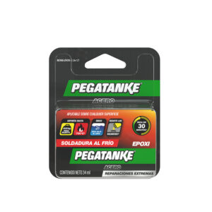 Pegamento epóxito bicomponente acero PEGATANKE Gris 36 ml